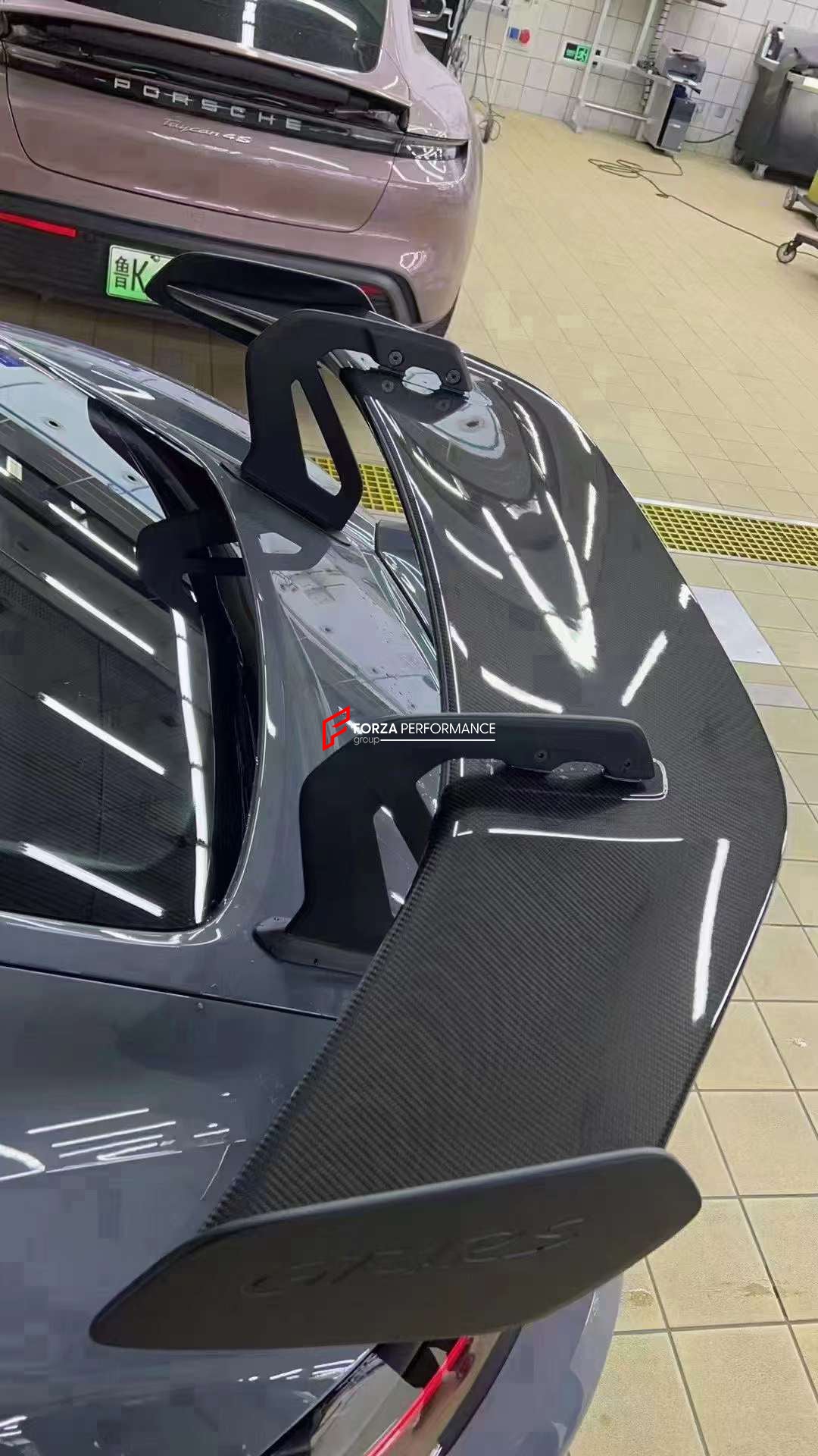 DRY CARBON REAR SPOILER for PORSCHE 718 CAYMAN GT4RS  Set includes:  Rear Spoiler