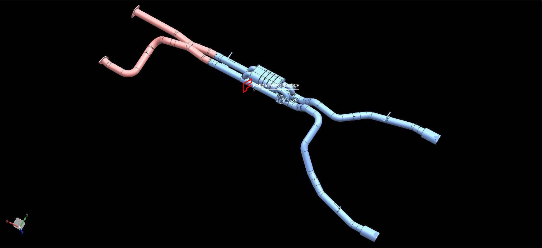 VALVED EXHAUST CATBACK SYSTEM FOR RAM TRX 2021+ 6.2L Material: Stainless Steel Production time: 12 days Note: Professional installation is required.