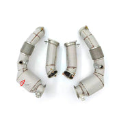 Exhaust downpipe For BMW M5
Material: Stainless steel
Optionally :
for extra cost add heat shield protection
200 cell catalytic converter
Production time: 10 working days
NOTE: Professional installation is required