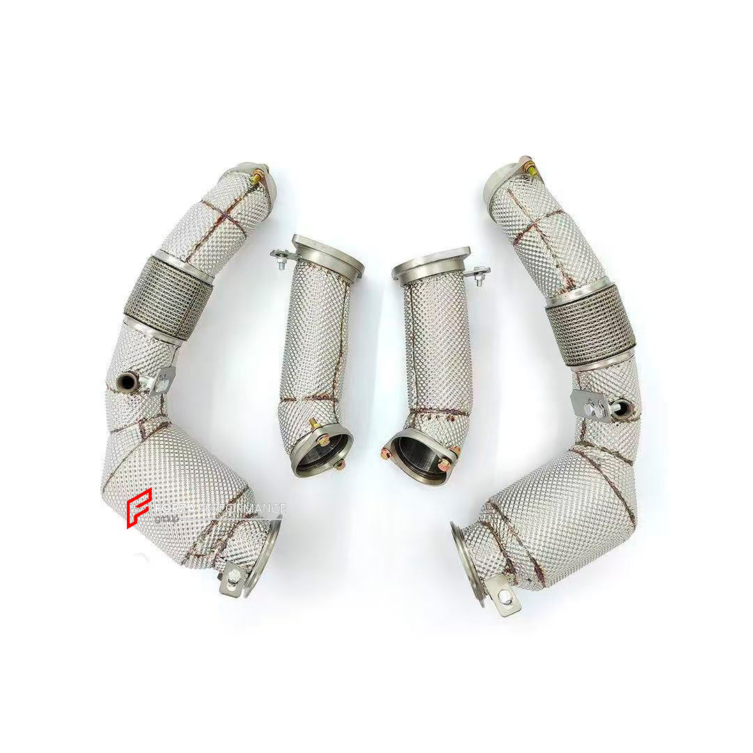 Exhaust downpipe For BMW M5
Material: Stainless steel
Optionally :
for extra cost add heat shield protection
200 cell catalytic converter
Production time: 10 working days
NOTE: Professional installation is required