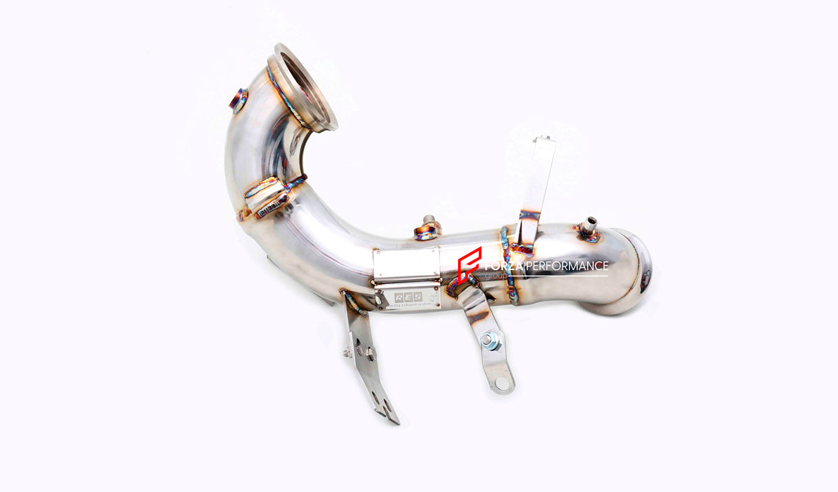EXHAUST DOWNPIPE for MERCEDES BENZ A CLASS AMG W177 2.0T 2022+ CLA CLASS AMG BR118 2.0T 2019+ GLA CLASS H247 2.0T 2020 - 2023
Material: Stainless steel
Optionally :
for extra cost add heat shield protection
200 cell catalytic converter
NOTE: Professional installation is required
FEATURES:
Engineered Digital prototyping using 3D CAD design software, each car model chassis has been 3D laser scanned in the factor
Factory run all test cars on Italian 1200HP Dyno machine, to make the best performance desig
