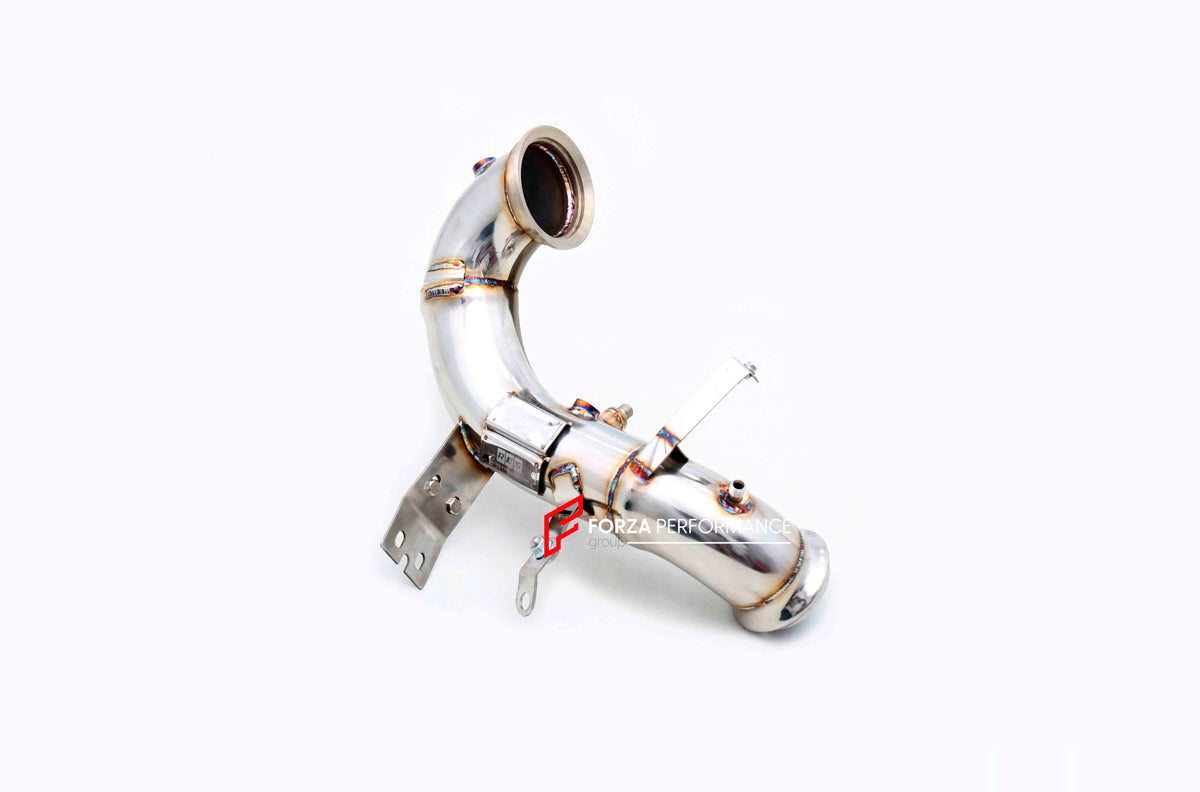 EXHAUST DOWNPIPE for MERCEDES BENZ A CLASS AMG W177 2.0T 2022+ CLA CLASS AMG BR118 2.0T 2019+ GLA CLASS H247 2.0T 2020 - 2023
Material: Stainless steel
Optionally :
for extra cost add heat shield protection
200 cell catalytic converter
NOTE: Professional installation is required
FEATURES:
Engineered Digital prototyping using 3D CAD design software, each car model chassis has been 3D laser scanned in the factor
Factory run all test cars on Italian 1200HP Dyno machine, to make the best performance desig