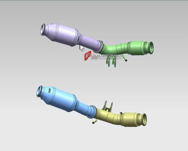 EXHAUST DOWNPIPES WITH STRAIGHT GPF for MASERATI MC20 2020+ 3.0T