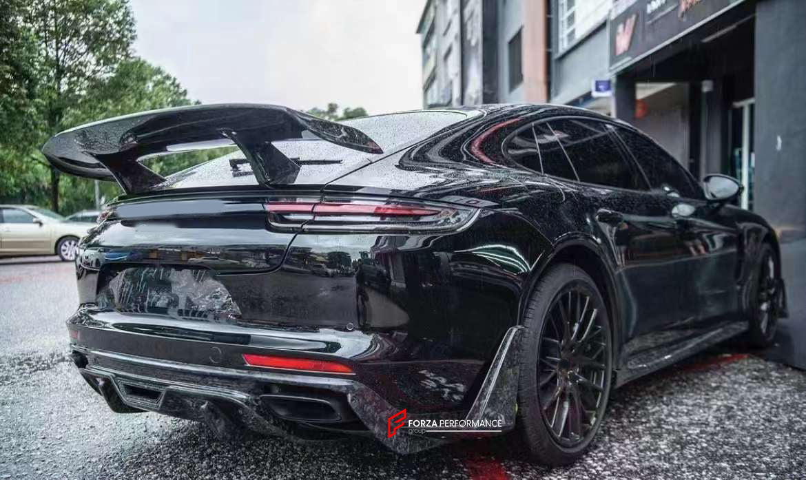 FORGED CARBON BODY KIT for PORSCHE PANAMERA 971.2 2021 - 2024
Front Lip
Front Bumper Canards
Side Skirts
Rear Spoiler
Rear Diffuser
Material: Forged Carbon
NOTE: Professional installation is required