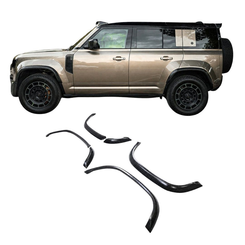FORGED CARBON FIBER FENDER FLARES for LAND ROVER DEFENDER 110 L663 OCTA 2025+