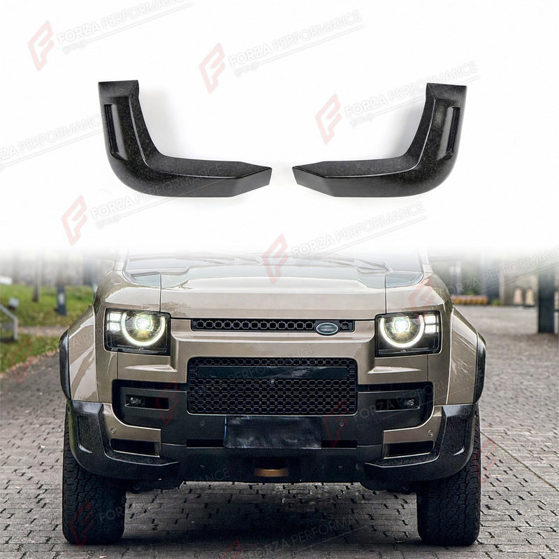 FORGED CARBON FIBER FRONT SPLITTERS OCTA STYLE for LAND ROVER DEFENDER 90 110 L663 2020+