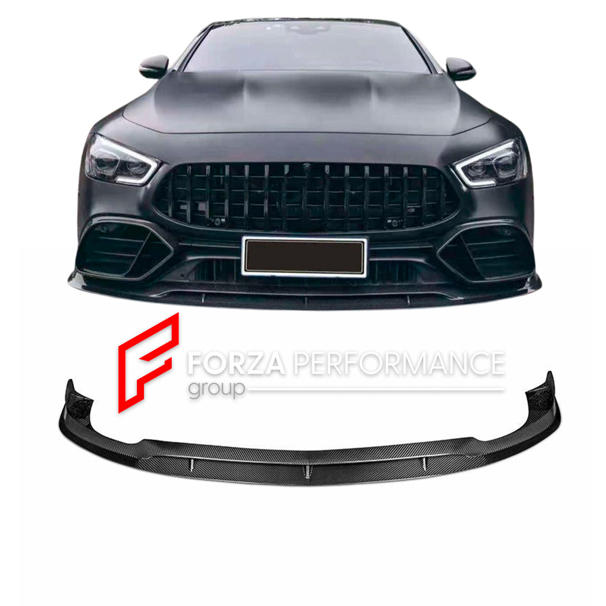 CARBON FRONT LIP for MERCEDES BENZ AMG X290 GT43 GT50 GT53 GT63 4 DOOR