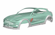 FORZA DRY CARBON BODY AERO KIT for ASTON MARTIN DBX  Set includes:  Front Lip Hood Air Vents Side Fenders Side Skirts Roof Spoiler Rear Bumper Rear Spoiler Rear Diffuser