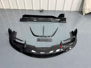 DRY CARBON BODY KIT for FERRARI SF90
Set includes:
Front Lip
Front Bumper Canards
Front Lid Trim
Front Fenders
Side Mirror Covers
Rear Air Vent Inlet Trim
Side Skirts
Rear Spoiler
Rear Diffuser
Material: Carbon Fiber
Note: Professional installation is required.