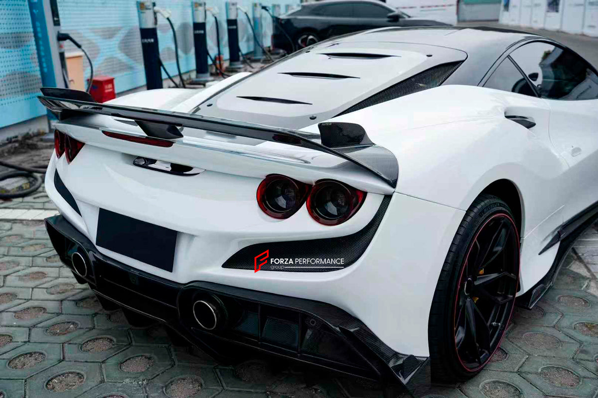 DRY CARBON FIBER BODY KIT FOR FERRARI F8 2019 - 2022
Set includes:
Front Lip
Front Trims
Side Skirts
Rear Spoiler
Rear Diffuser
Material: Fiberglass with Carbon Fiber
* Contact us for pricing
Payment ►
Visa
Mastercard
PayPal with a credit card (add 4.4% at checkout)
Payoneer
Cryptocurrency
Shipment ►
By express DHL/UPS/TNT/FedEx
To the local international airport
Special line by air
Special line by the sea
To Europe and the UK by train
Please let us know which shipping option you prefer.