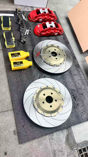 We manufacture premium quality carbon ceramic brakes discs rotors for XPENG X9 2023+ in any size
Specification:
Authentic APRacing CP8520 6  Pot Front Brake Calipers
Front disc: 410 mm, thickness 36 mm
Material: Carbon Ceramic ( C / SiC) rings, Aluminium hat / bell
Includes: Carbon ceramic brake disсs / rotors, brake pads, brackets for calipers, hoses.
BRAKE DISCS ROTORS CAN BE MADE FOR YOUR CAR IN ANY SIZE AND UPGRADED FROM IRON / STEEL DISCS TO CARBON CERAMIC
PLEASE INCLUDE YOUR CAR VIN, MODEL, YEAR