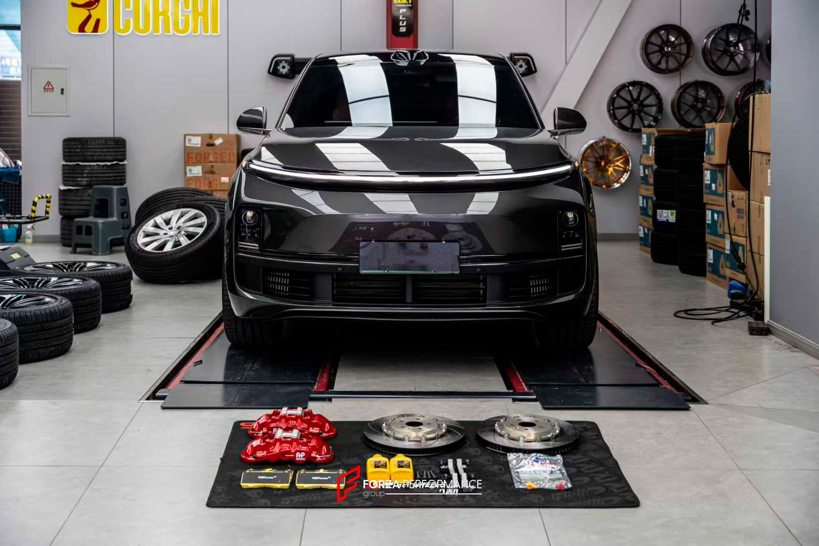 FRONT BIG BRAKE KIT BBK for LIXIANG LI L9 2022+
Forza Performance Group offers various types of big brake kits, all types of aftermarket brake calipers, as well as genuine original brands of all types, such as AP Racing, Brembo, Akebono, AMG, M Performance, Audi, Porsche, Lamborghini, Toyota TRD, etc.
Current set includes:
2x Authentic AP Racing CP8520 6 Pot Front Brake Calipers
2x Front Brake Discs 410 mm
2x Brake Caliper Adapters
2x Brake Pads
PLEASE INCLUDE YOUR VIN, MODEL AND YEAR WHEN PURCHASING