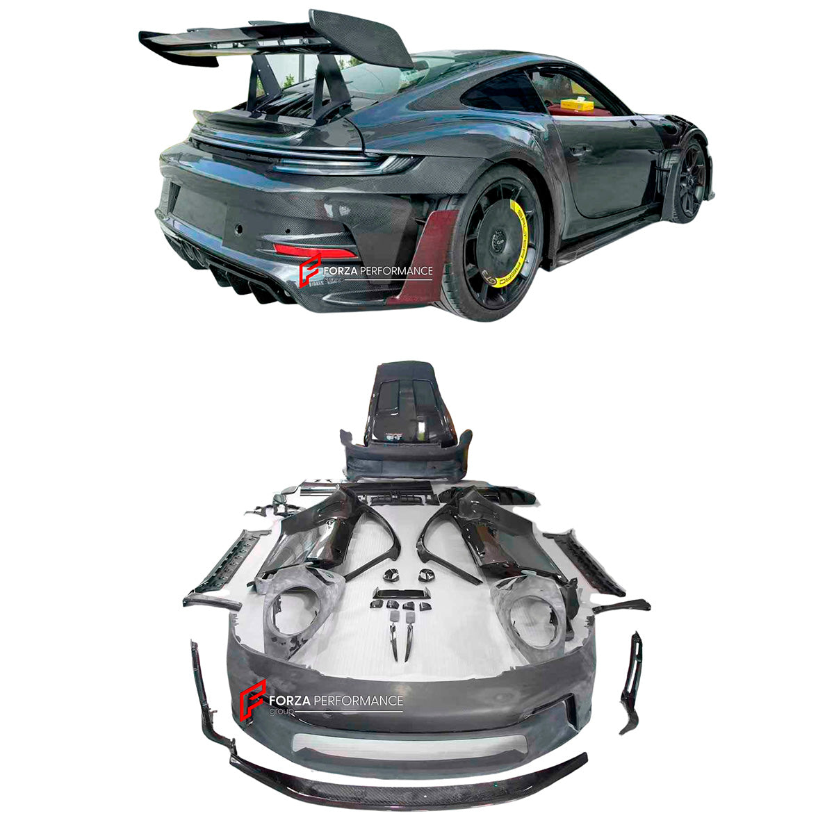 FULL CARBON SHELL REPLACEMENT PARTS for PORSCHE 911 992.1 GT3 RS