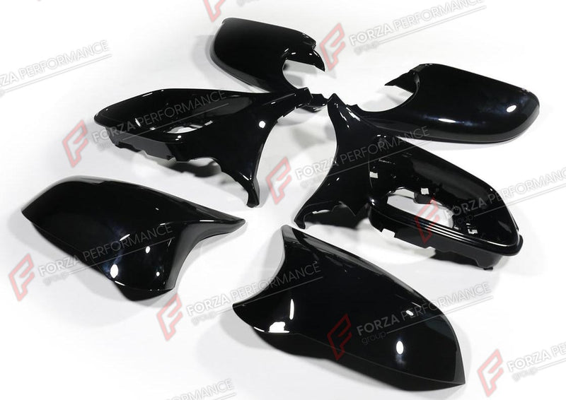 GLOSSY BLACK SIDE MIRROR COVERS M3 F80 STYLE 6 PCS SET for BMW 4 SERIES F32 F33 F36 2014 - 2020