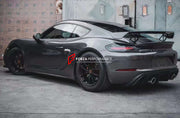 Conversion Body Kit for Porsche 718 981 Cayman & Boxster to GT4   Set includes:  Front bumper Front lip Front fenders Front vent covers Hood Rear bumper Rear fenders Rear diffuser  Spoiler  Exhaust system