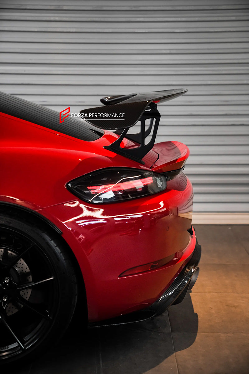 CONVERSION UPGRADE CARBON REAR SPOILER for PORSCHE CAYMAN BOXSTER 718 982 upgrade to GT4
Set includes:
Rear Spoiler
Material: Carbon Fiber
CONTACT US FOR PRICING
