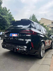 DRY CARBON BODY KIT for BMW X5M F95 2020 - 2023  Set includes:  Front Lip Front Canards Side Skirts Roof Spoiler Rear Spoiler Rear Diffuser