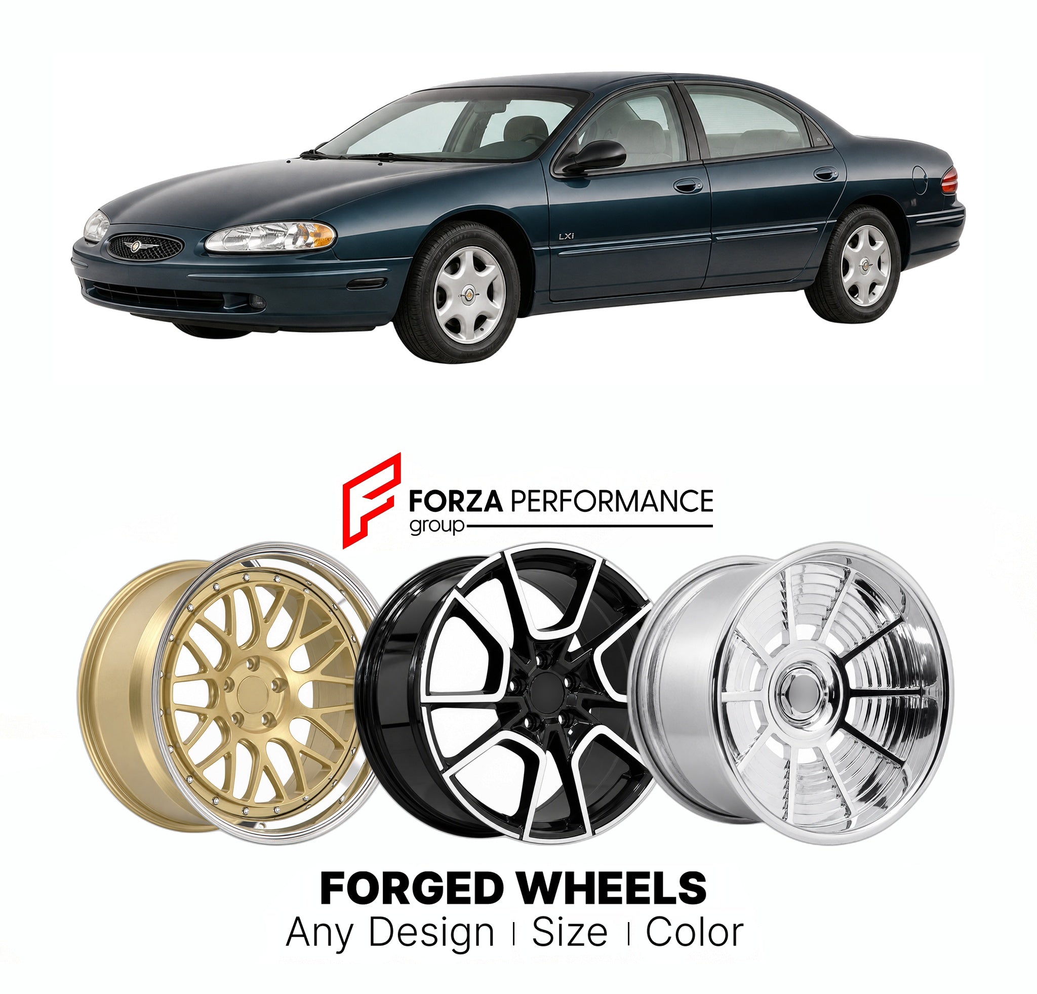 ロージーローザ　マキシマムボリューム FORGED WHEELS RIMS for CHRYSLER CONCORDE LXI LH 1993 - 2004