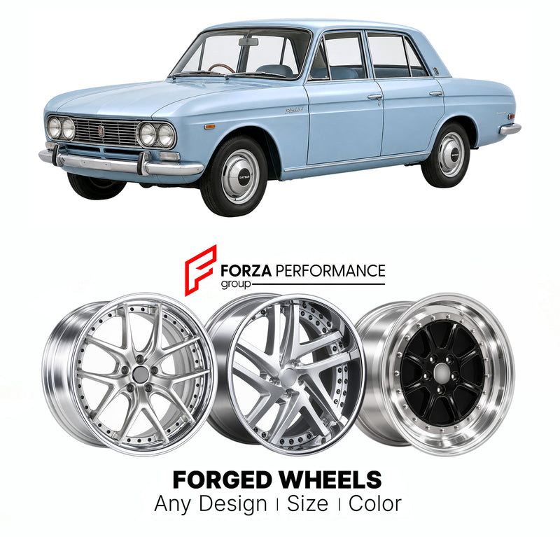 CUSTOM CLASSIC VINTAGE RESTOMOD RETRO OLD SCHOOL FORGED WHEELS RIMS for DATSUN BLUEBIRD 410 411 1963 - 1967
