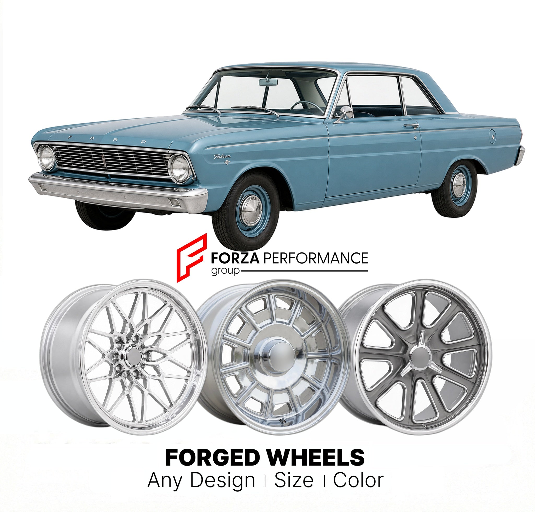CUSTOM CLASSIC VINTAGE RESTOMOD RETRO OLD SCHOOL FORGED WHEELS RIMS fo