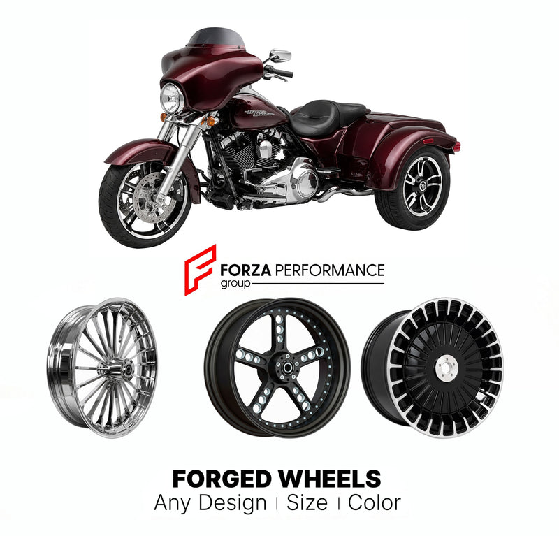 CUSTOM FORGED MOTORCYCLE WHEELS RIMS for HARLEY DAVIDSON FLHXXX STREET GLIDE TRIKE 2010 - 2011