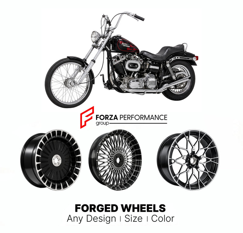 CUSTOM FORGED MOTORCYCLE WHEELS RIMS for HARLEY DAVIDSON FXWG WIDE GLIDE 1980 - 1986