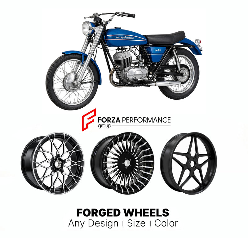 CUSTOM FORGED MOTORCYCLE WHEELS RIMS for HARLEY DAVIDSON M-65 1967 - 1972