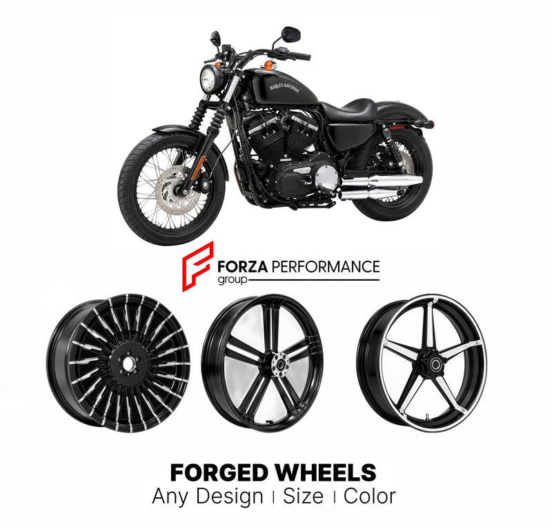 CUSTOM FORGED MOTORCYCLE WHEELS RIMS for HARLEY DAVIDSON XL1200N NIGHTSTER 2007 - 2012