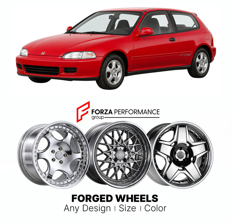 CUSTOM CLASSIC VINTAGE RESTOMOD RETRO OLD SCHOOL FORGED WHEELS RIMS for HONDA CIVIC EG EH EJ 1991 - 1995