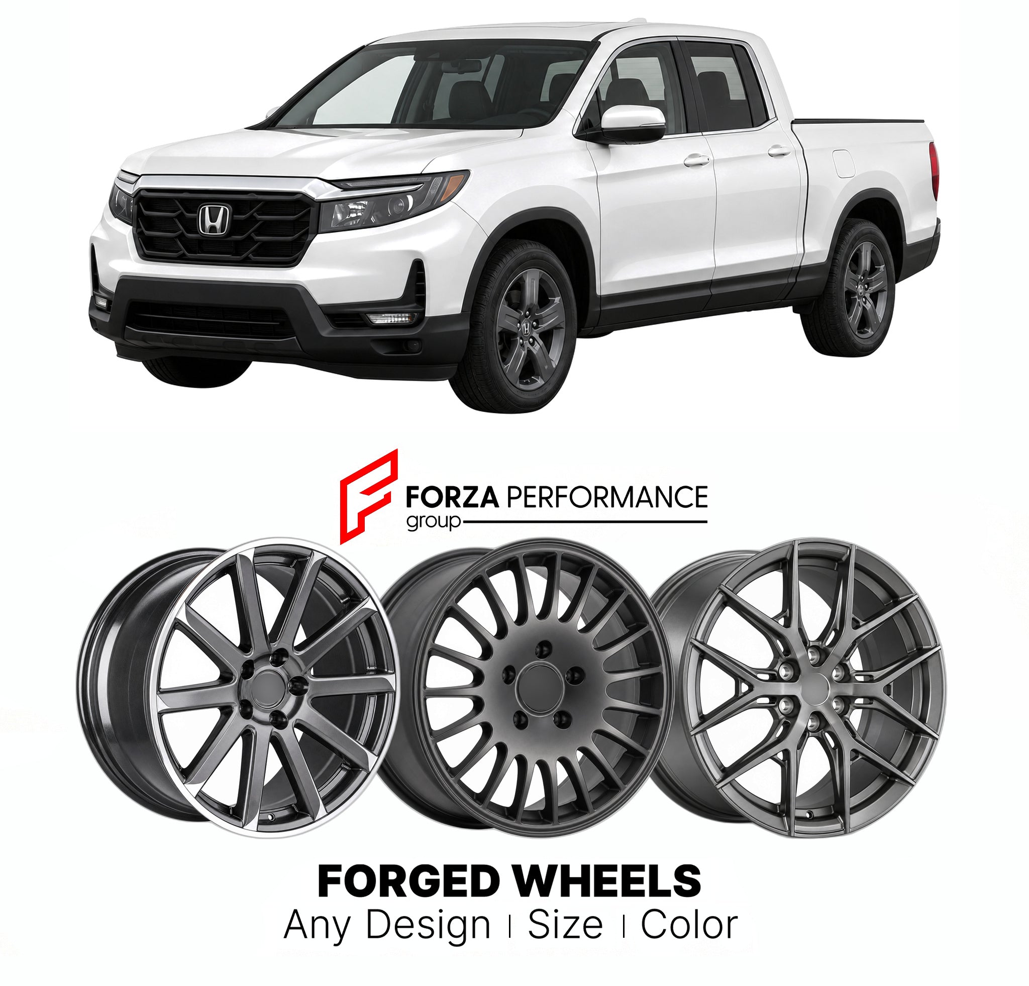 FORGED WHEELS RIMS for HONDA RIDGELINE YK2 YK3 FACELIFT 2021+