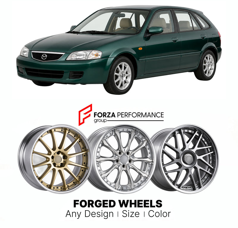 CUSTOM CLASSIC VINTAGE RESTOMOD RETRO OLD SCHOOL FORGED WHEELS RIMS for MAZDA FAMILIA 323 BJ 1998 - 2003