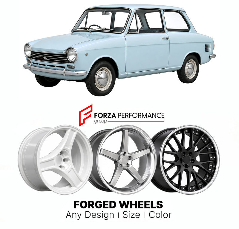 CUSTOM CLASSIC VINTAGE RESTOMOD RETRO OLD SCHOOL FORGED WHEELS RIMS for MITSUBISHI COLT 600 1000 1100 1500 1962 - 1971
