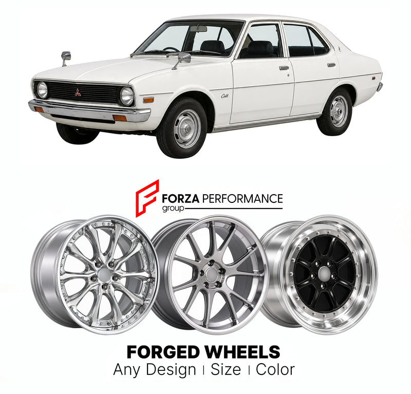 CUSTOM CLASSIC VINTAGE RESTOMOD RETRO OLD SCHOOL FORGED WHEELS RIMS for MITSUBISHI LANCER A70 1973 - 1979