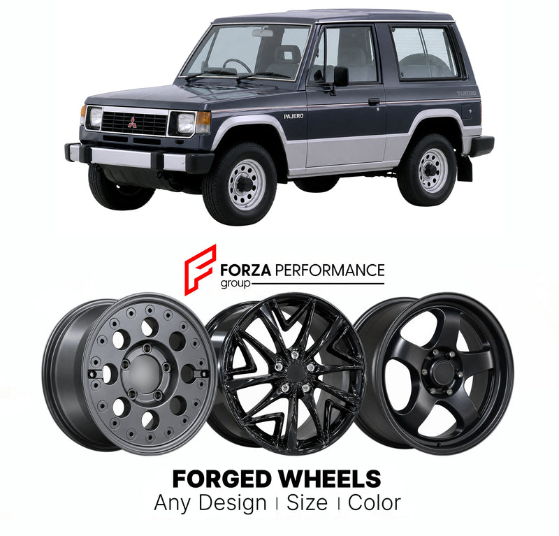 CUSTOM CLASSIC VINTAGE RESTOMOD RETRO OLD SCHOOL FORGED WHEELS RIMS for MITSUBISHI PAJERO MONTERO SHOGUN L040 1982 - 1991