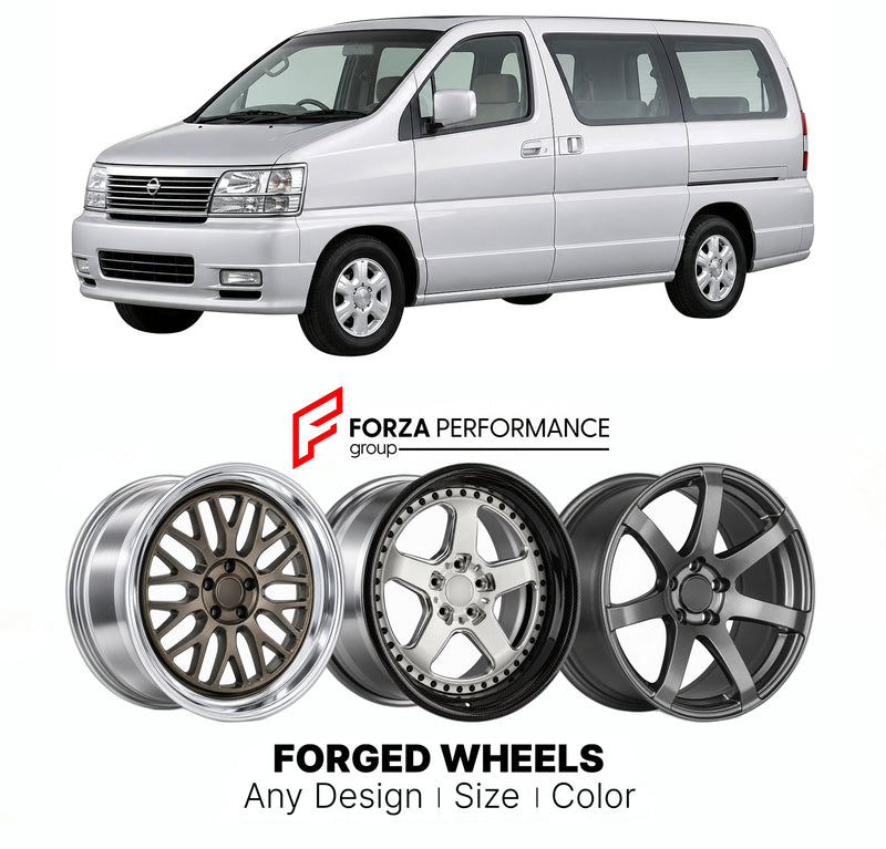 CUSTOM CLASSIC VINTAGE RESTOMOD RETRO OLD SCHOOL FORGED WHEELS RIMS for NISSAN ELGRAND E50 1997 - 2002