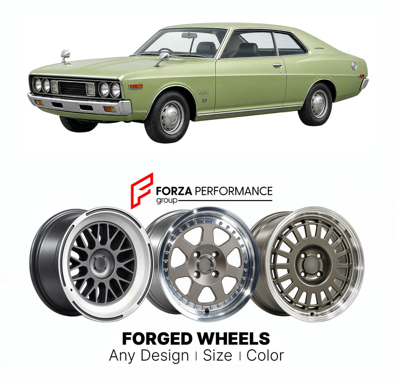 CUSTOM CLASSIC VINTAGE RESTOMOD RETRO OLD SCHOOL FORGED WHEELS RIMS for NISSAN LAUREL C130 1972 - 1977