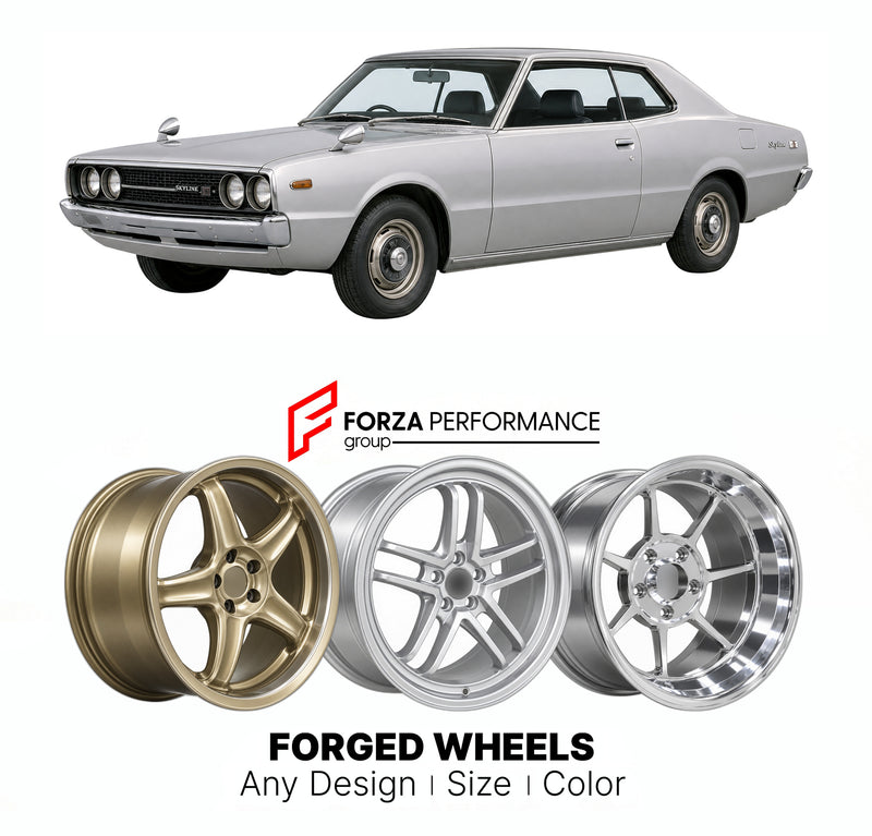 CUSTOM CLASSIC VINTAGE RESTOMOD RETRO OLD SCHOOL FORGED WHEELS RIMS for NISSAN SKYLINE C210 1977 - 1981