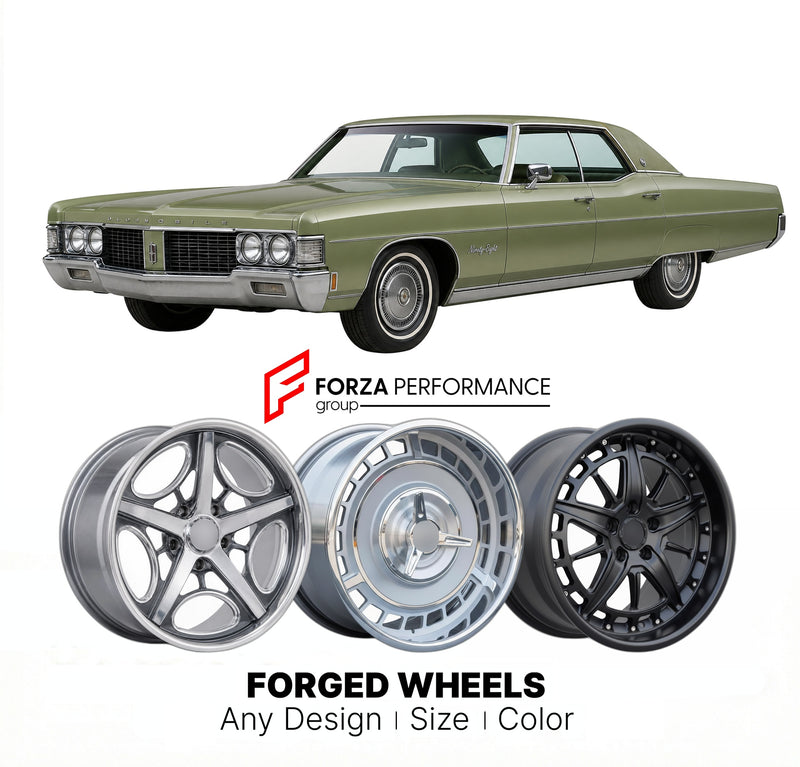 CUSTOM CLASSIC VINTAGE RESTOMOD RETRO OLD SCHOOL FORGED WHEELS RIMS for OLDSMOBILE NINETY-EIGHT 1971 - 1976