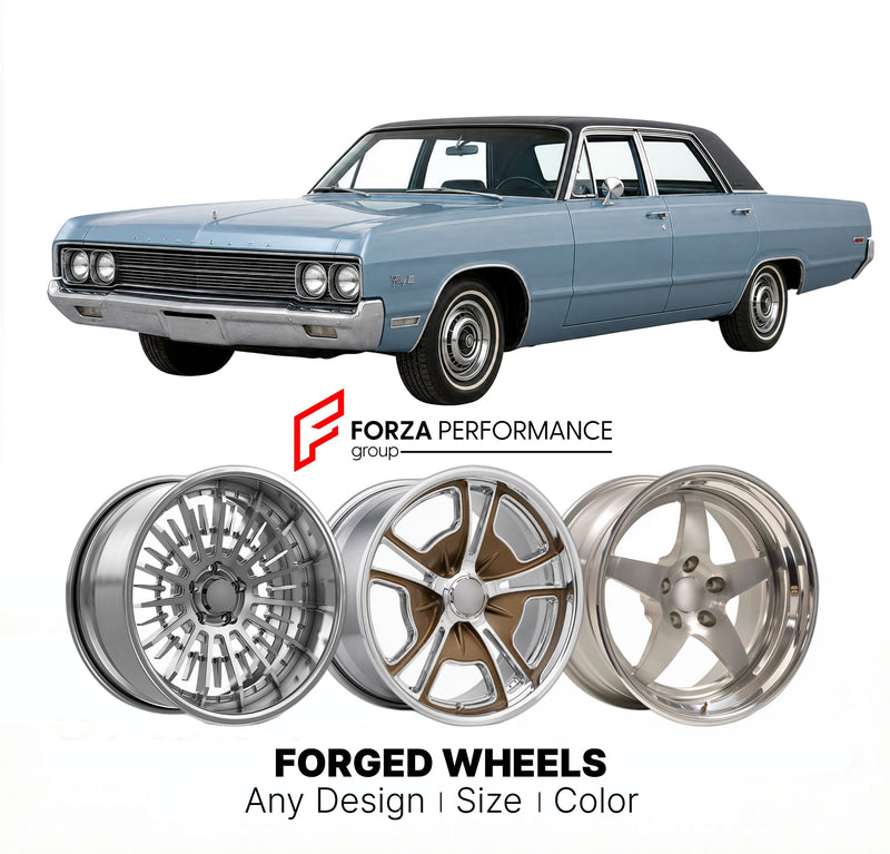 CUSTOM CLASSIC VINTAGE RESTOMOD RETRO OLD SCHOOL FORGED WHEELS RIMS for PLYMOUTH FURY 1969 - 1973