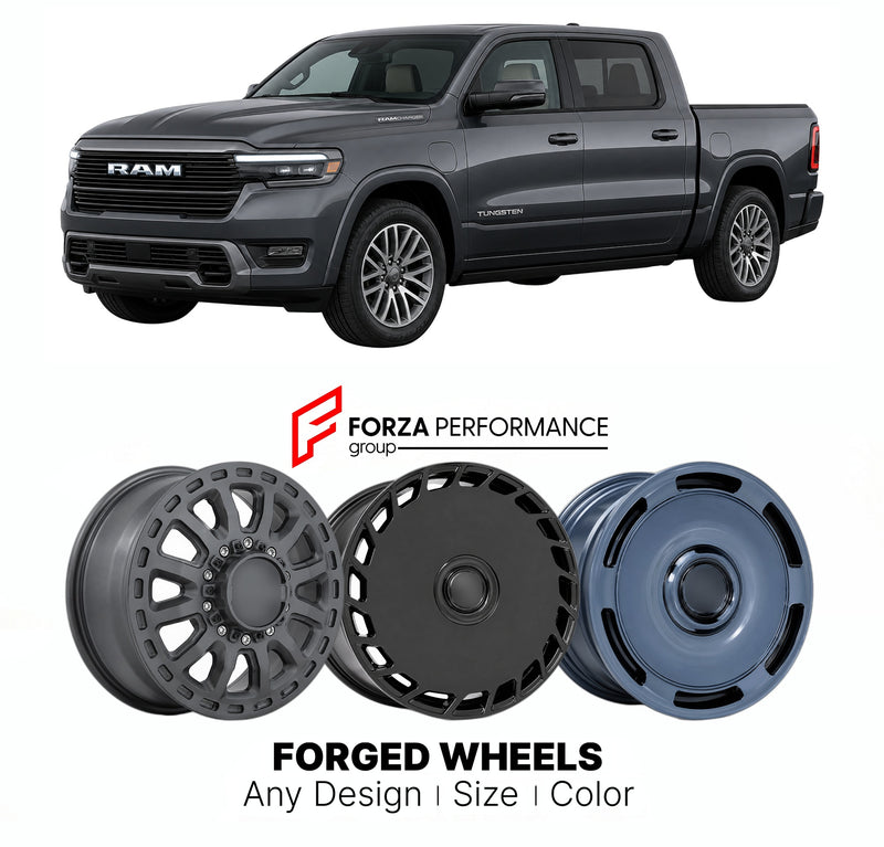 FORGED WHEELS RIMS for RAM 1500 RAMCHARGER TUNGSTEN RANGE-EXTENDED PICKUP 2026+