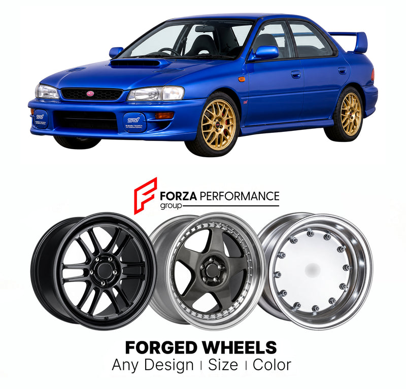 CUSTOM CLASSIC VINTAGE RESTOMOD RETRO OLD SCHOOL FORGED WHEELS RIMS for SUBARU IMPREZA WRX STI GC8 1994 - 2000