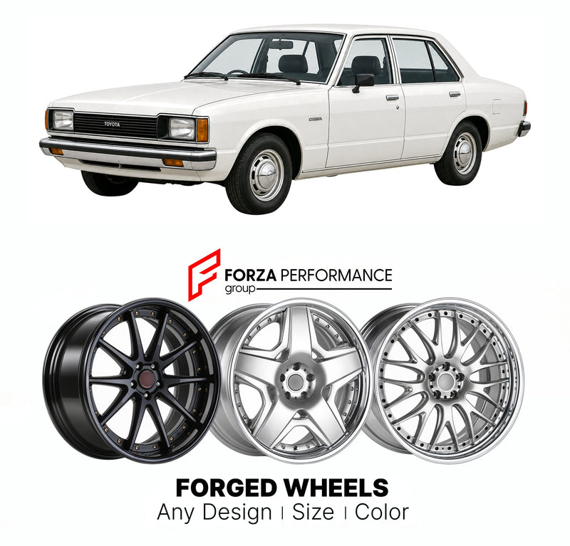CUSTOM CLASSIC VINTAGE RESTOMOD RETRO OLD SCHOOL FORGED WHEELS RIMS for TOYOTA CARINA A40 A50 1977 - 1981