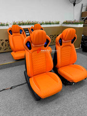 LUXURY INTERIOR PREMIUM CAR SEATS FOR MERCEDES BENZ G CLASS W464 W463A W463
Forza Performance ideal car seats - a new engineering product.
PERFECT COMFORT: On the back seats with smooth electric adjustment, you will always find a comfortable position for your back, pneumatic massage, ventilation and heating, original door panel control.
Functions: Ventilation, heating, massage, touch screen, zero gravity, folding tabel, refrigerator, adjustments, cup holders.
Instalation on the original car screw hole p