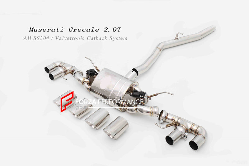 VALVED EXHAUST CATBACK MUFFLER for MASERATI GRECALE 2.0 2023