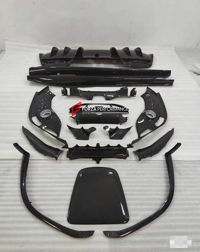 OEM DRY CARBON PARTS for FERRARI GTS GTB 296 2022+  Set includes:  Front Lip Front Bumper Parts Engine Cover Side Skirts Rear Diffuser