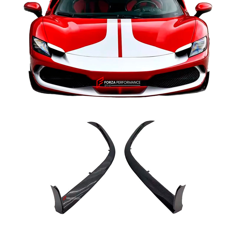 DRY CARBON REPLACEMENT FRONT LIP for FERRARI 296 GTS GTB
