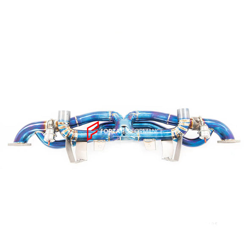 VALVED EXHAUST CATBACK TITANIUM MUFFLER WITH MANIFOLD for Porsche 718 GT4 RS 2022+