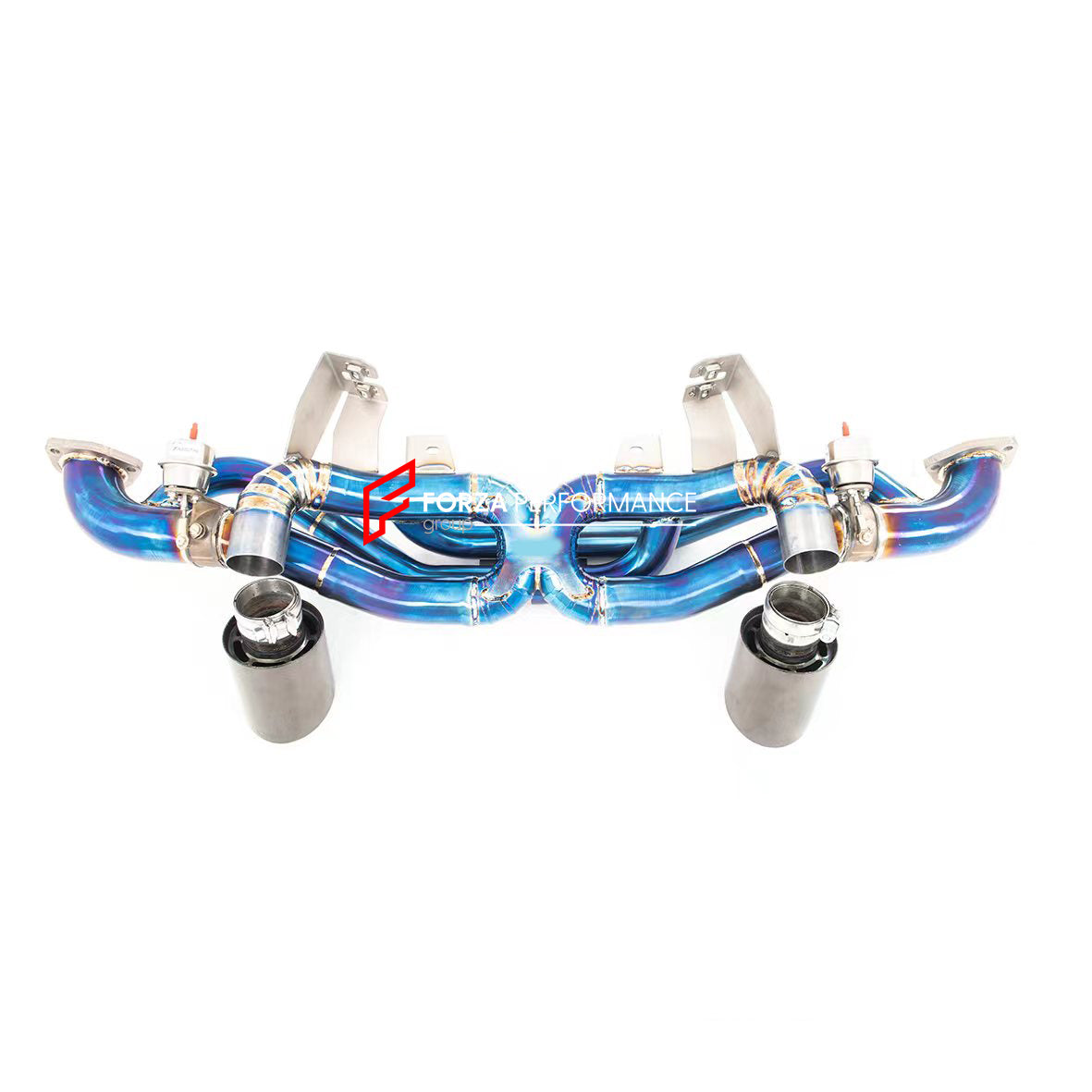 VALVED EXHAUST CATBACK TITANIUM MUFFLER WITH MANIFOLD for Porsche 718 GT4 RS 2022+