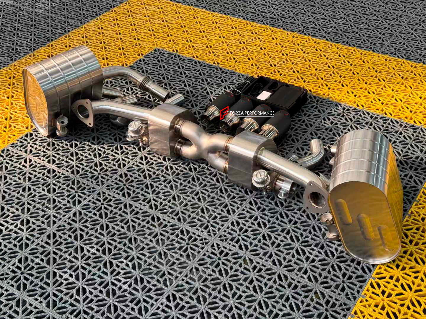 VALVED EXHAUST CATBACK MUFFLER for PORSCHE 911 991.1 CARRERA S 3.4T 3.8T 2011 - 2015
Set includes:
Pair of mufflers with valves
Exhaust tips
Valve control box with remote control (you may also reuse your factory exhaust valve motors)
Factory exhaust tips must be reused
Material: Stainless steel (for an extra cost we can make titanium)
Optional: We can offer downpipe and catless downpipe
Production time: 10 days
FEATURES:
Engineered Digital prototyping using 3D CAD design software, each car model ch