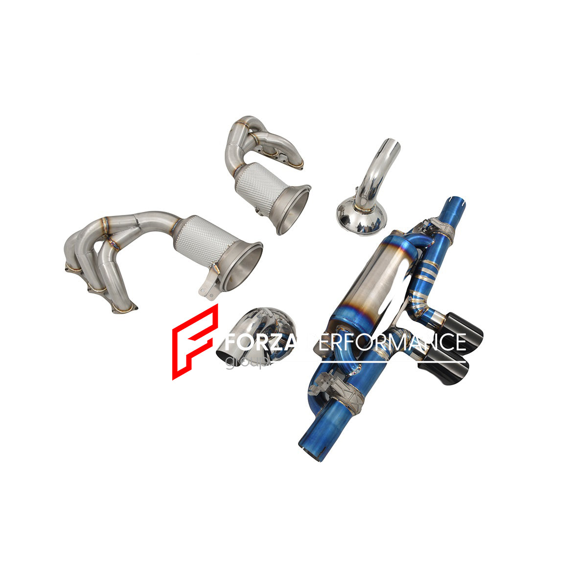 VALVED EXHAUST CATBACK TITANIUM MUFFLER for Porsche  911 GT3 992 4.0T